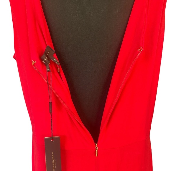 NWT Donna Karan Red Asymmetrical High-Low Cocktail Dress - Picture 5 of 8